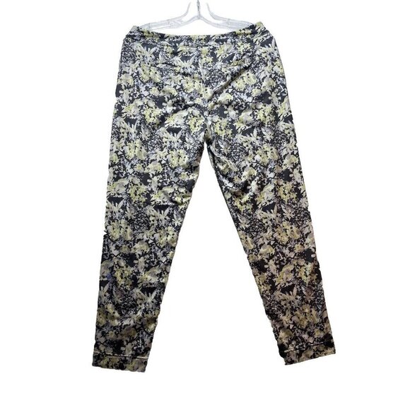 Lululemon Jet Crop Luxtreme Crosscourt Petal Black Clarity Yellow Size 8 Pants - Picture 2 of 7